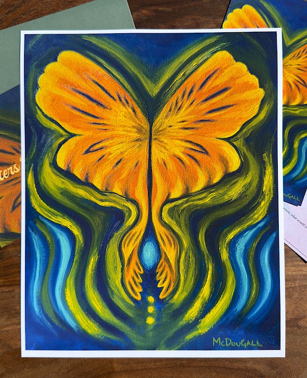 Tiger Lily Butterfly Print