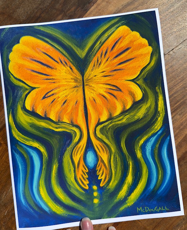 Tiger Lily Butterfly Print